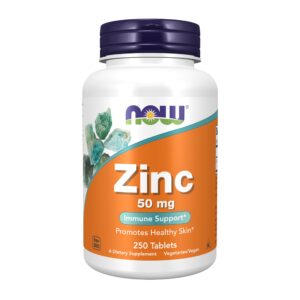 NOW Foods Zinc gluconate 50 mg Tablet – 250 tablets