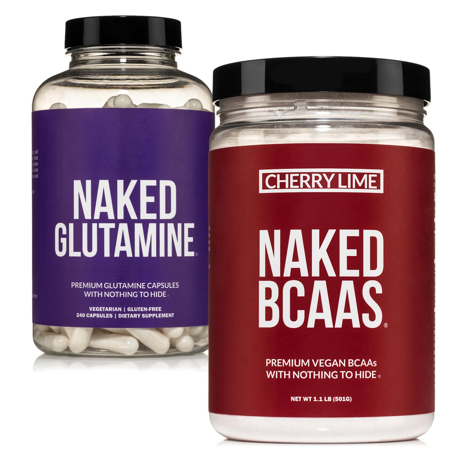 NAKED Cherry Lime BCAAs 34 L-Glutamine Capsule – 240 capsules