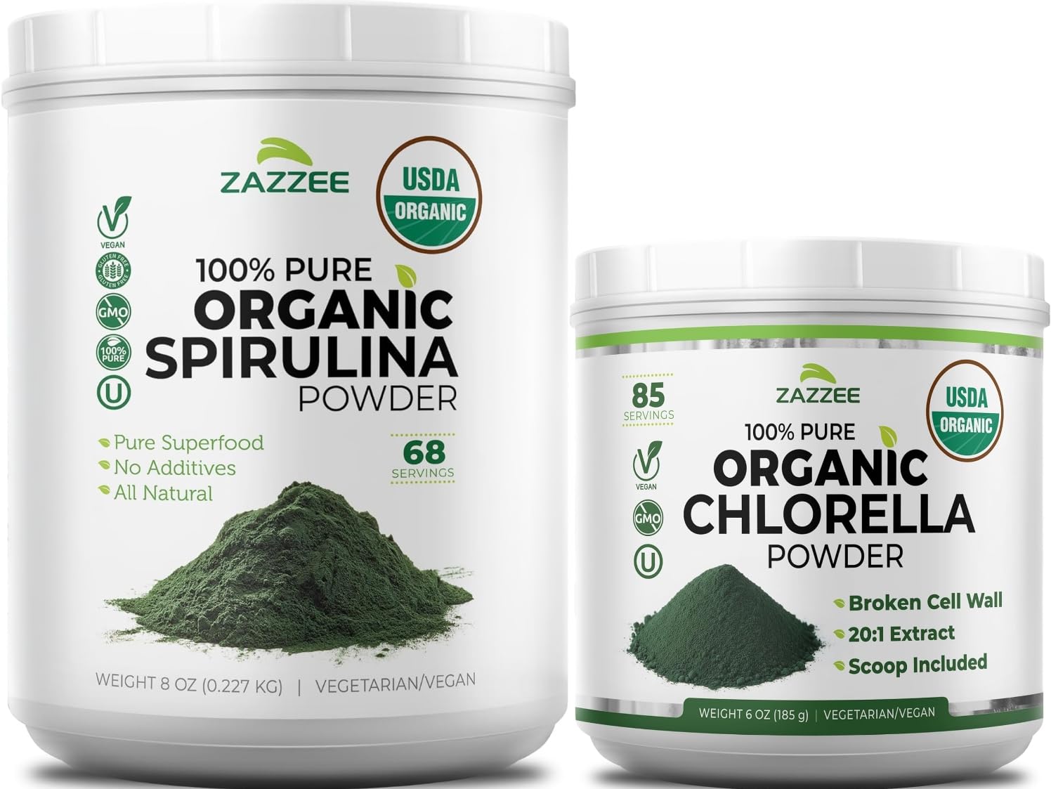 Zazzee USDA Organic Algal omega-3 Powder – 6 oz