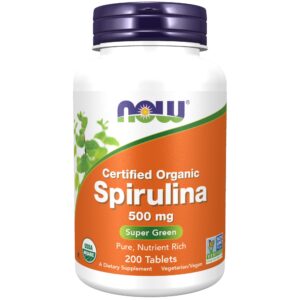 NOW Supplements Spirulina 500 mg Tablet – 200 tablets
