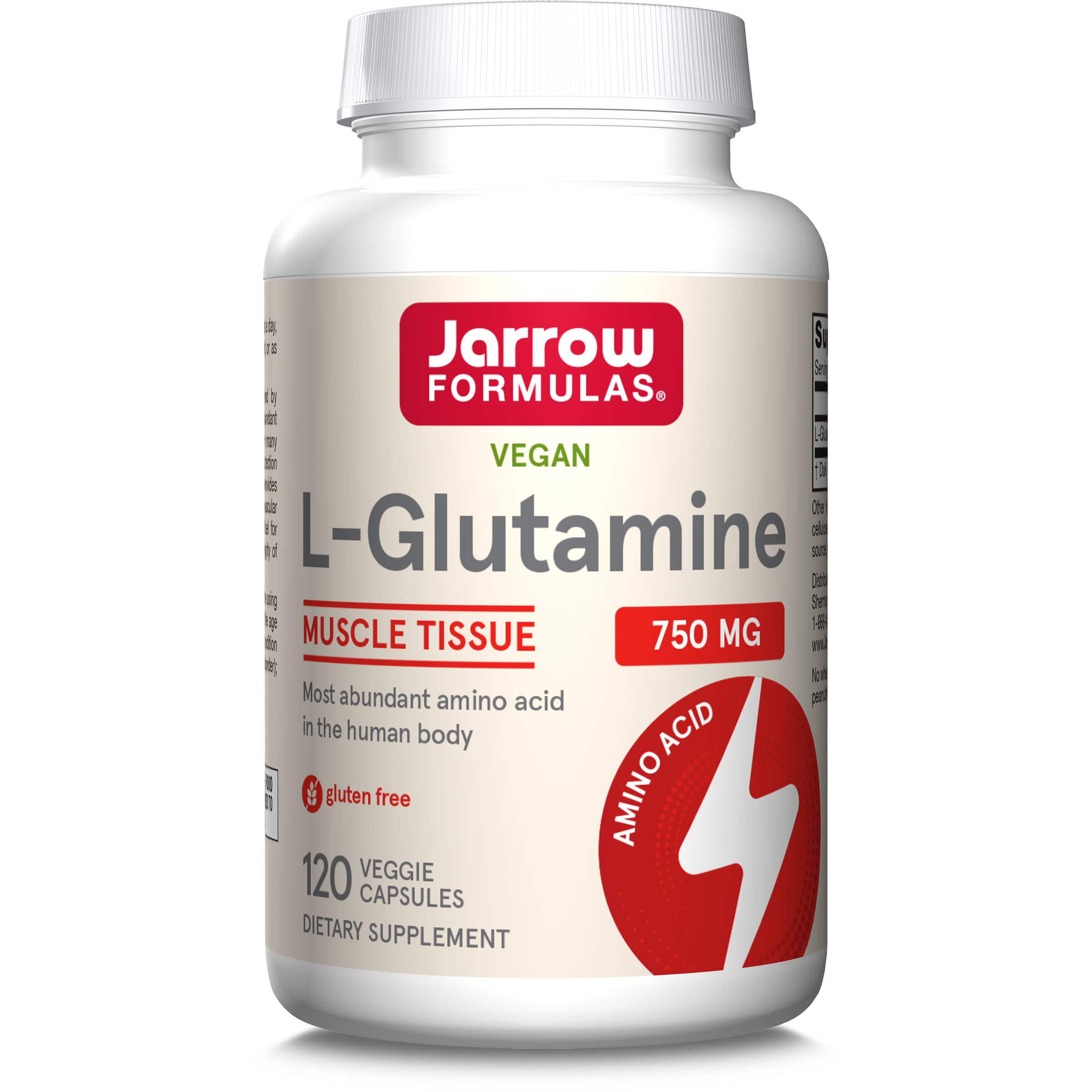Jarrow L L-Glutamine 750 mg Capsule – 120 capsules