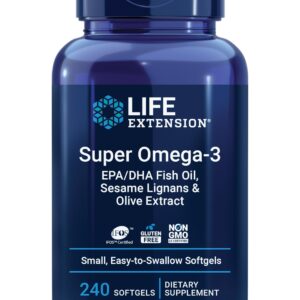 Life Extension Fish oil omega-3 Softgel – 240 softgels