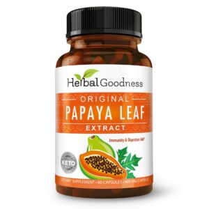 Herbal Goodness Papaya Leaf Extract Digestive Enzymes Capsule