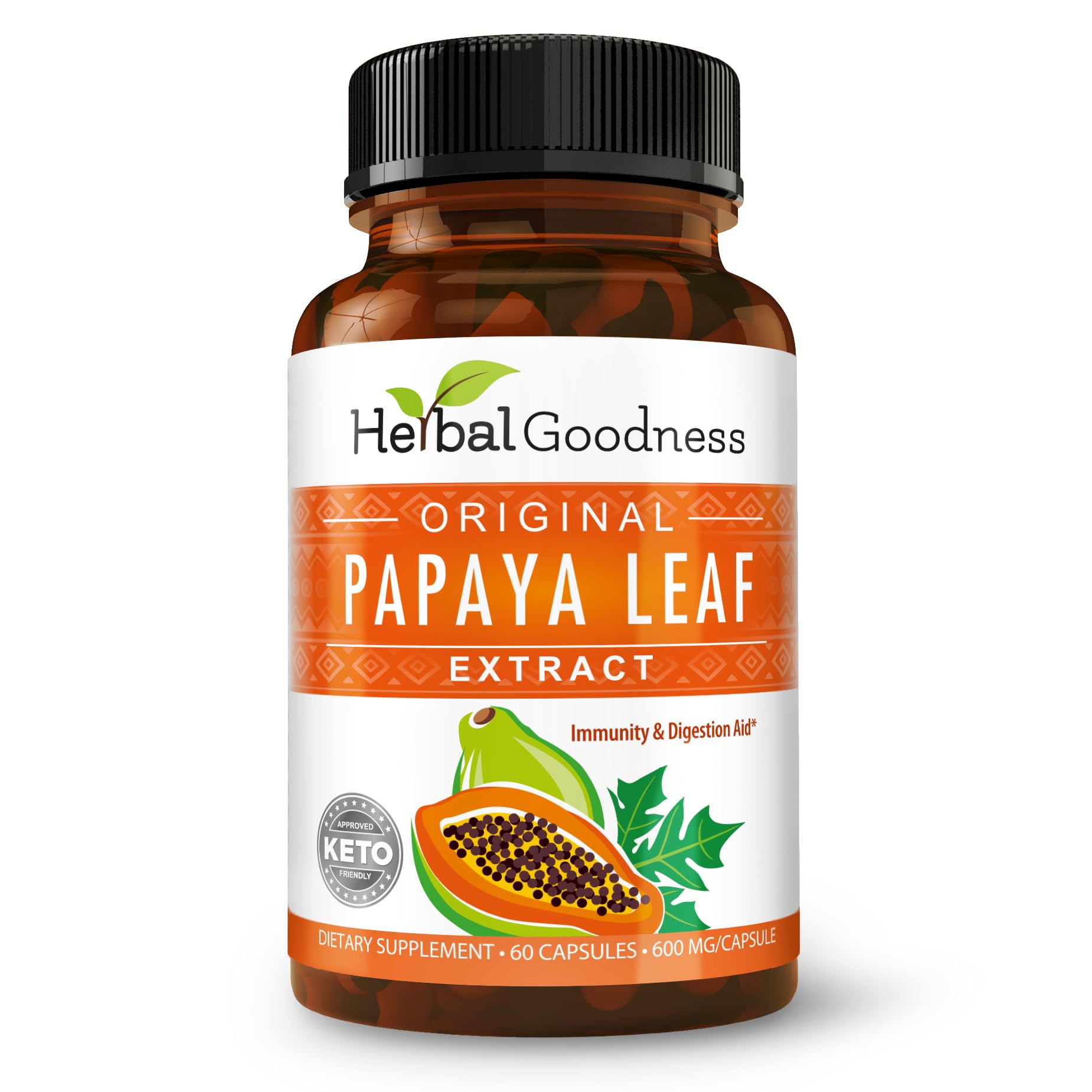 Herbal Goodness Papaya Leaf Extract Digestive Enzymes Capsule