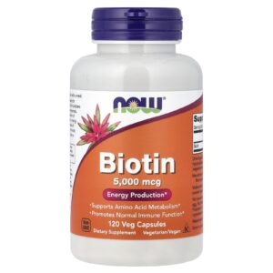 NOW Foods Biotin 5 MG Capsule – 120 count