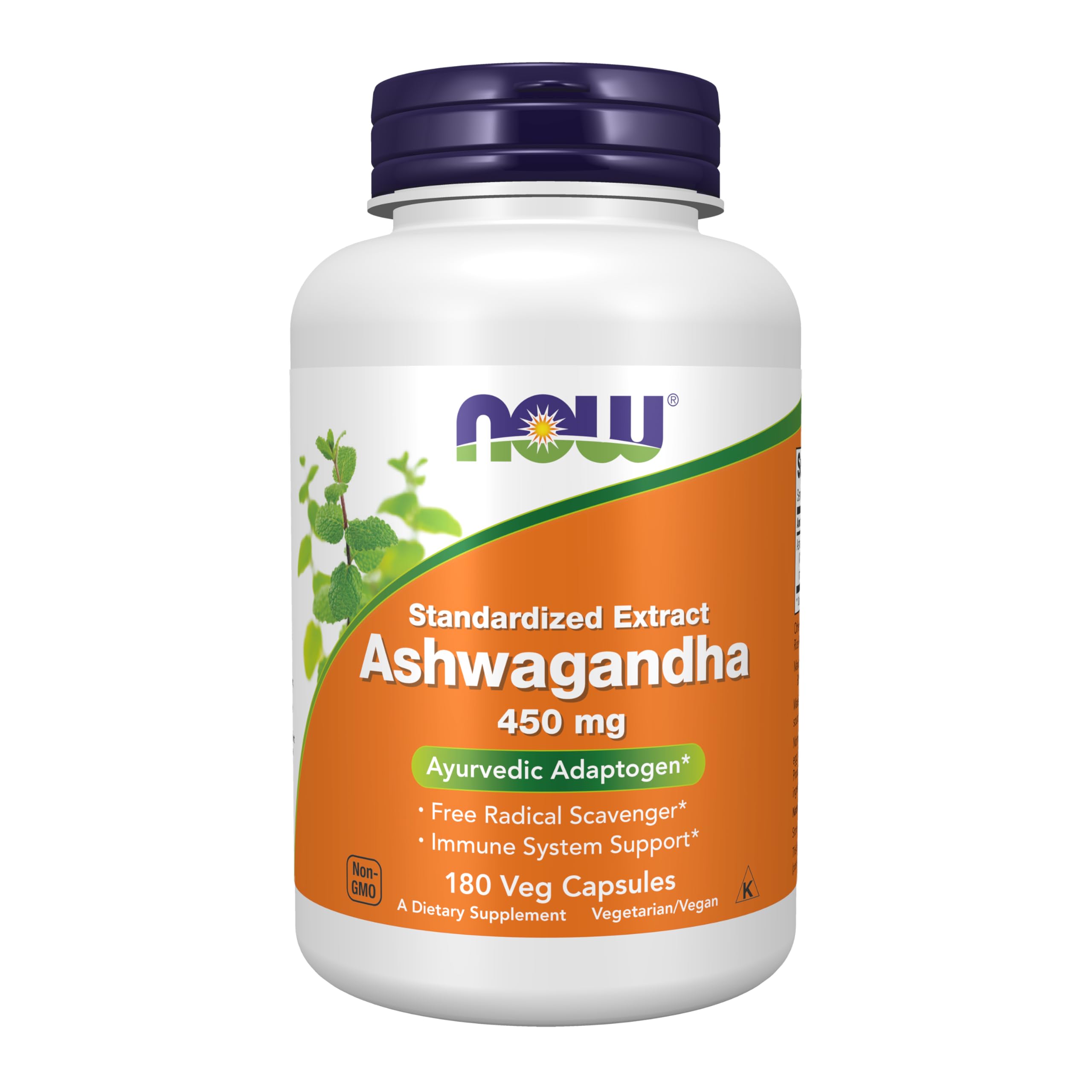 NOW Foods Ashwagandha 450 mg Capsule – 180 capsules