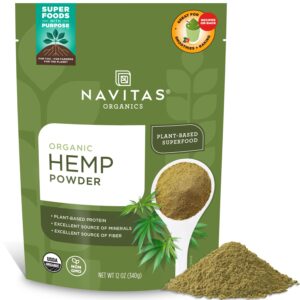 Navitas Organics Hemp Powder – Vegan Protein – 11 servings