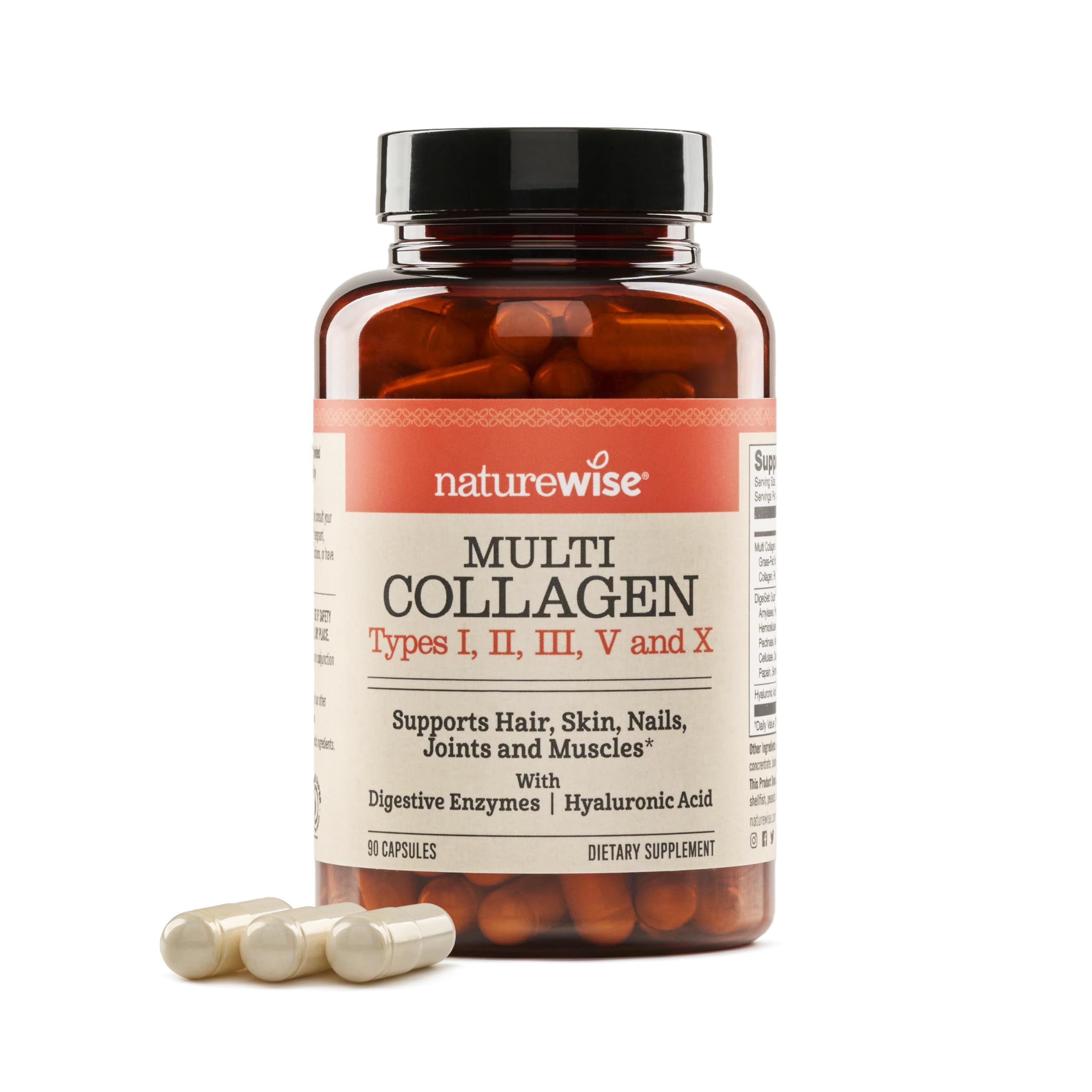 NatureWise Multi Hydrolyzed collagen peptides Capsule – 90 capsules