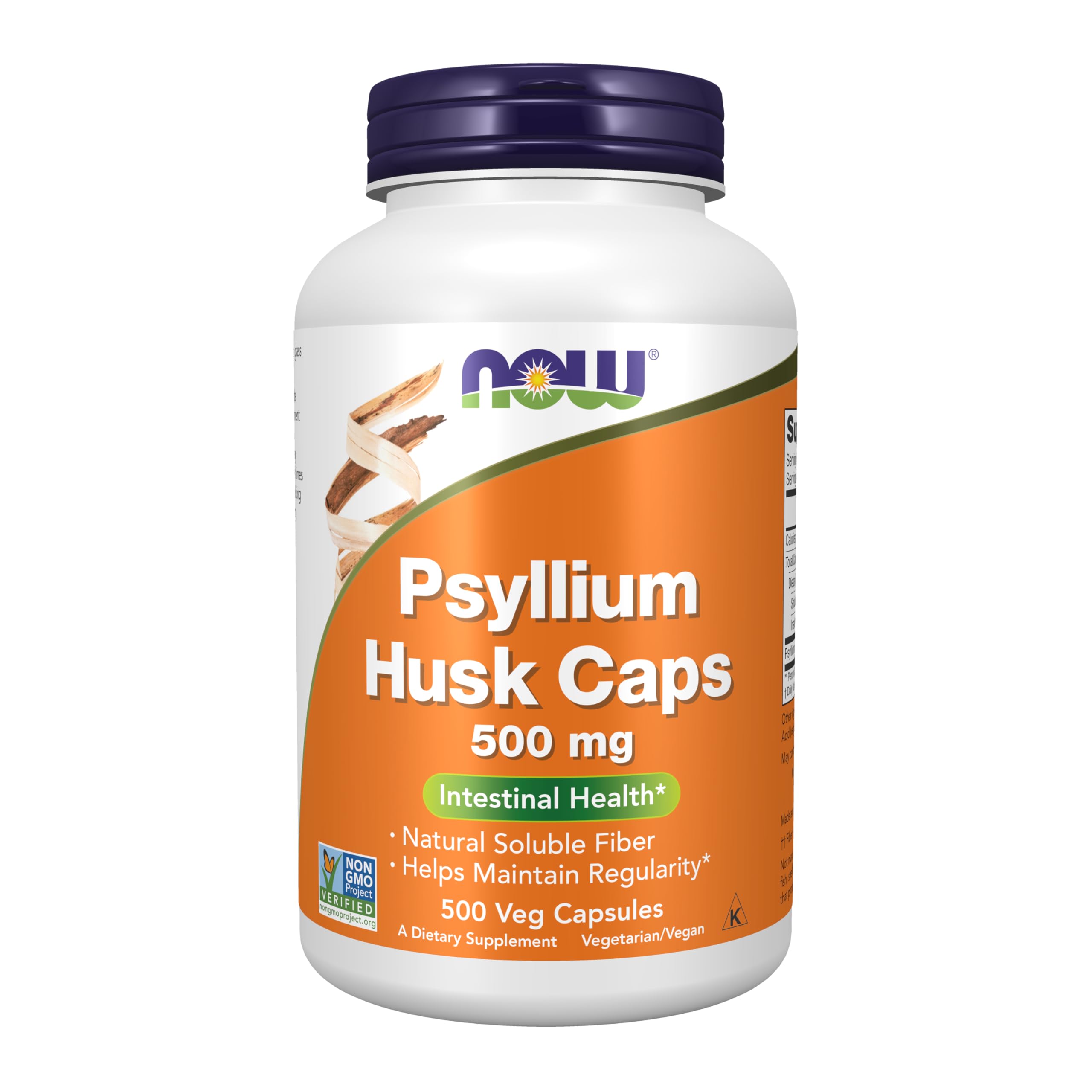 NOW Foods Psyllium fibre 500 mg Capsule – 500 capsules