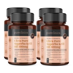 pureclinica Ultra Pure Krill oil omega-3 500 mg Capsule – 480 capsules