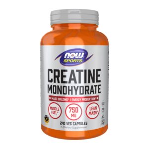 NOW Foods Creatine monohydrate 750 mg Capsule – 240 capsules