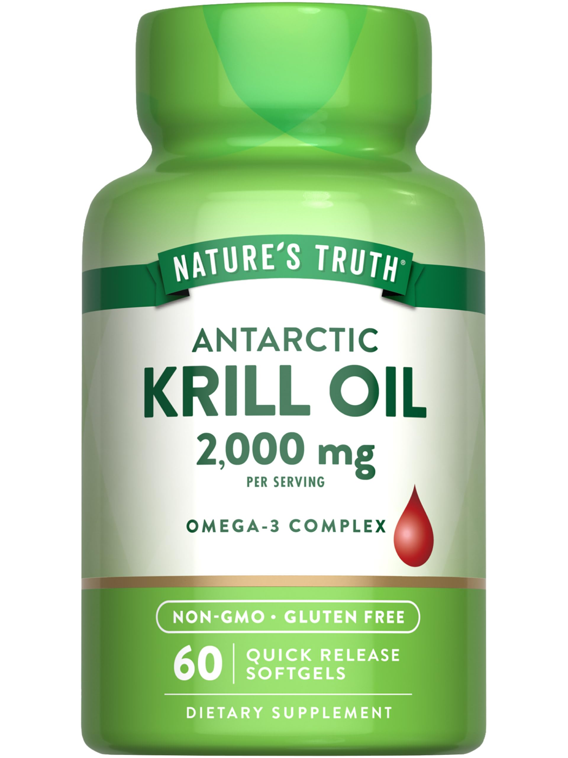 Nature's Truth Krill oil omega-3 2000 mg Softgel – 60 count
