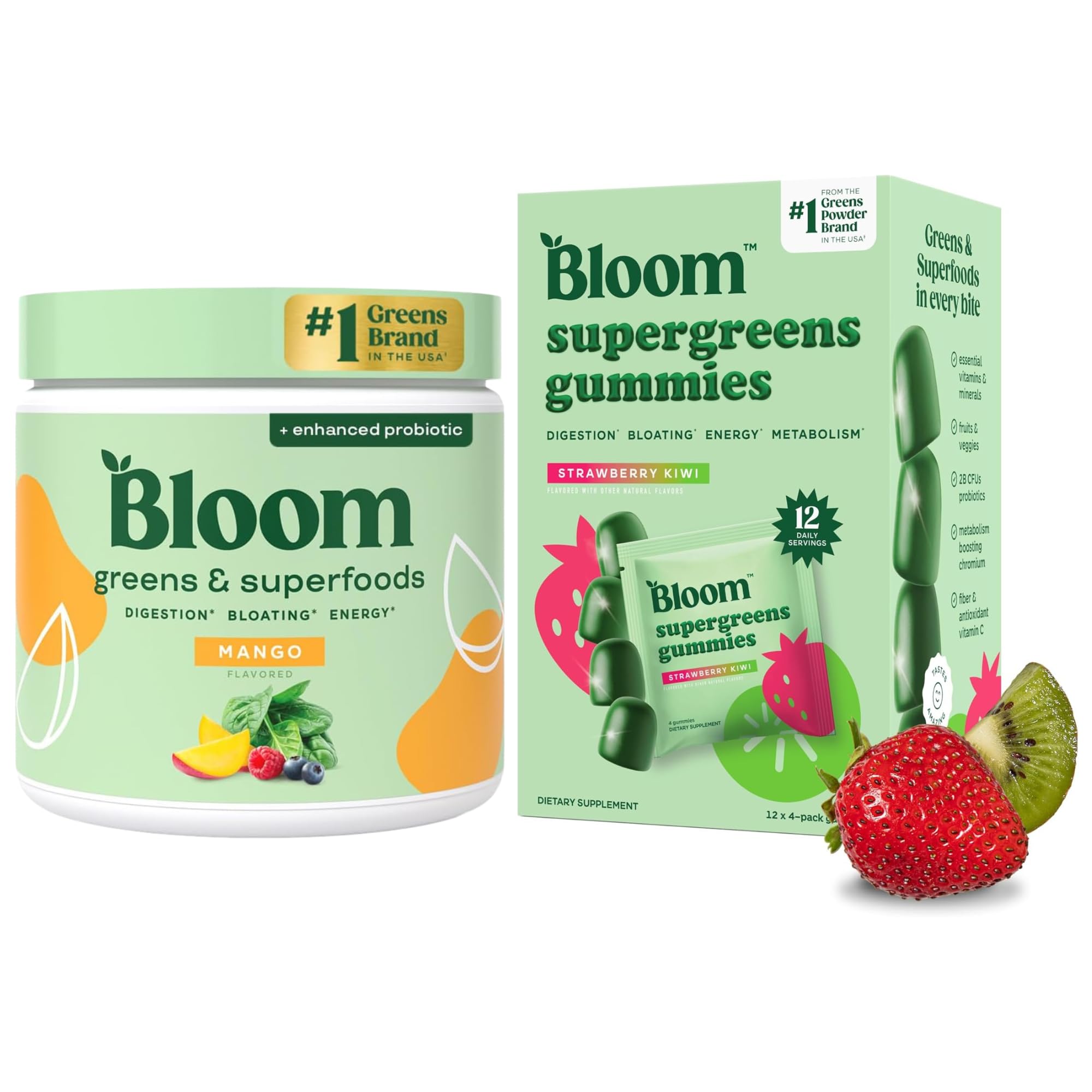 Bloom Super Greens Powders Gummy