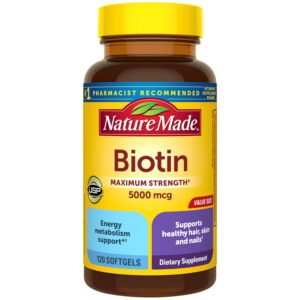 Nature Made Biotin 5000 mcg Softgel – 120 count