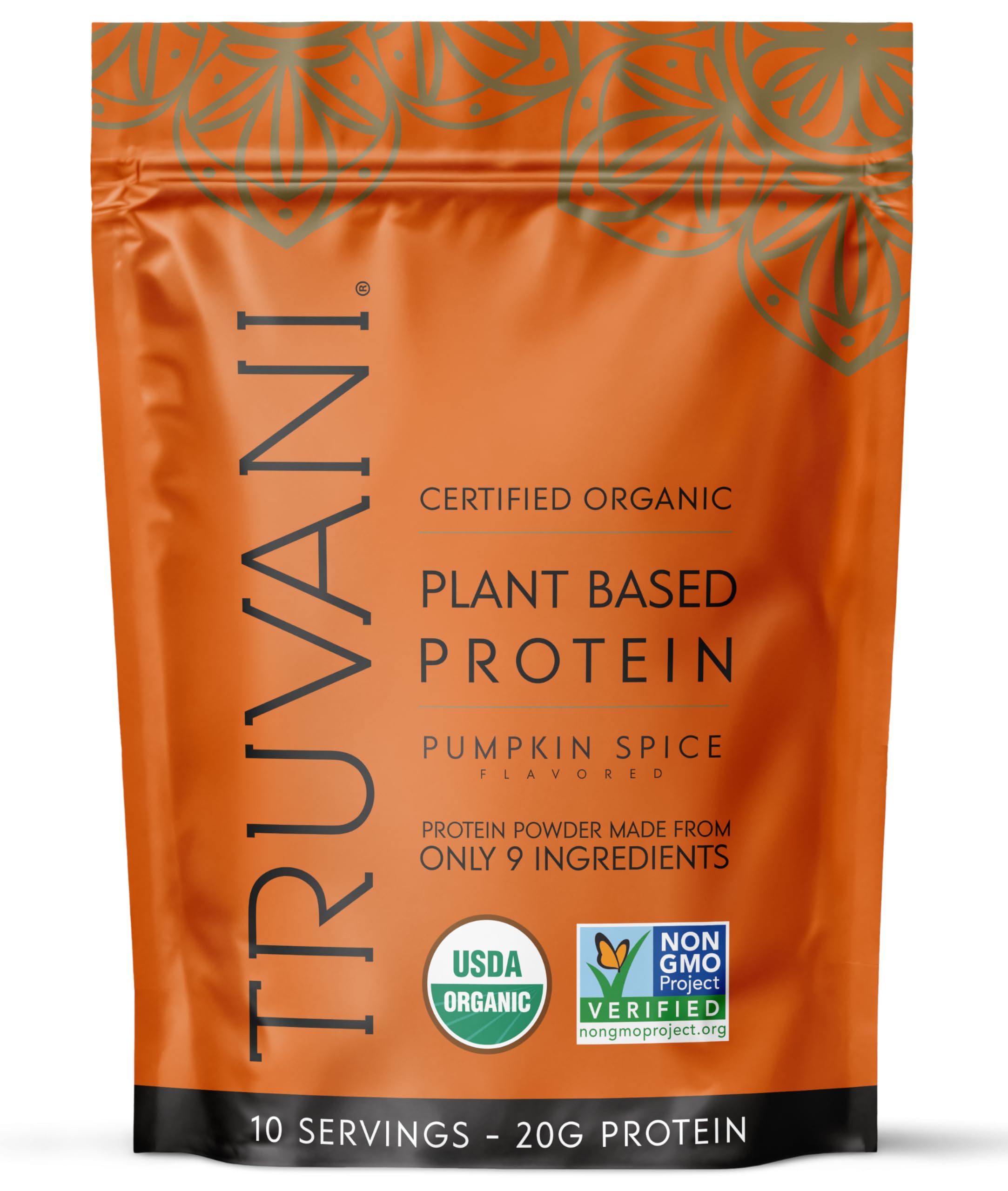 Truvani Organic Plant Based Vegan Protein Powder – 10 servings