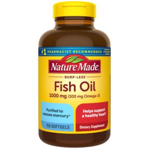 Nature Made Fish oil omega-3 1000 mg Softgel – 150 softgels