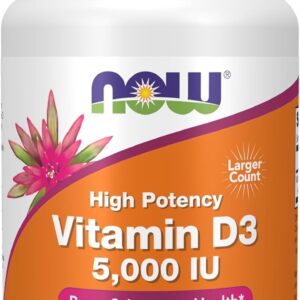 NOW Foods Vitamin D3 125 mcg (5,000 IU) – 240 Softgels