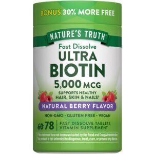 Nature’s Truth Biotin 5000 mcg Tablet – 78 tablets
