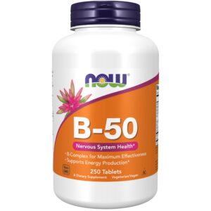 NOW Foods B Vitamins 50 mg Tablet – 250 tablets