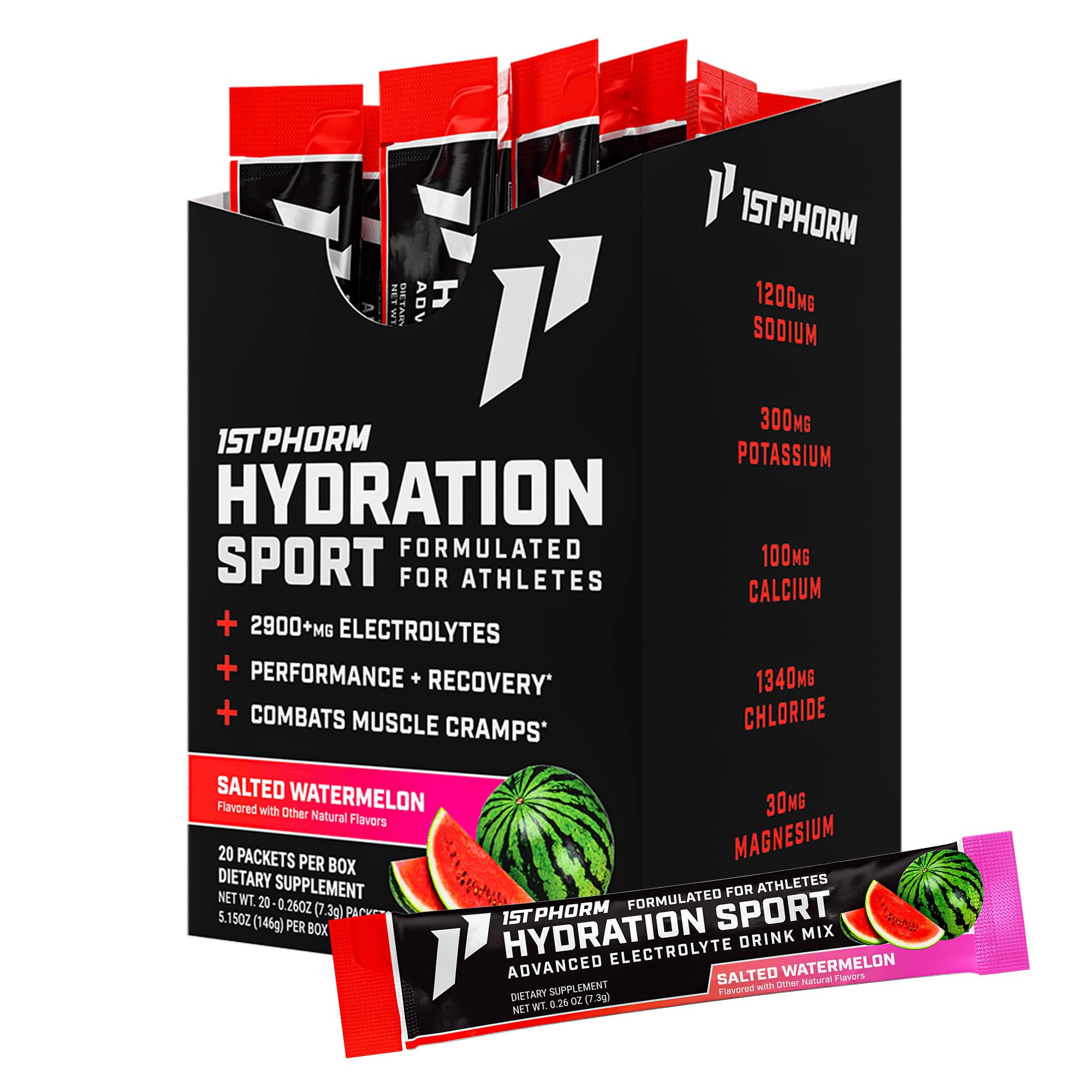1st Phorm Hydration Sticks, Salted Electrolytes