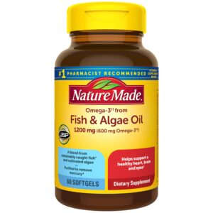Nature Made Fish oil omega-3 1200 mg Softgel – 60 softgels