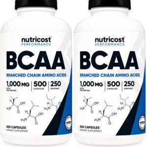 Nutricost BCAAs 1000 mg Capsule – 500 capsules