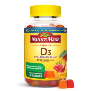 Nature Made Vitamin D3 (cholecalciferol) 5000 IU Gummy – 80 gummies