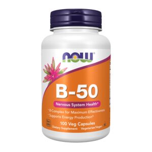 NOW Foods B Vitamins 50 mg Capsule – 100 capsules
