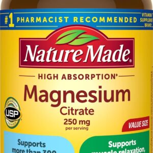 Nature Made Magnesium citrate 250 mg Softgel – 120 softgels