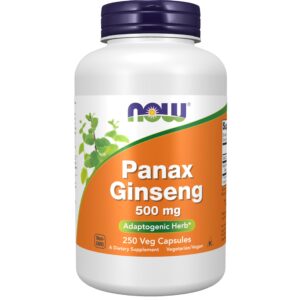 NOW Foods Ginseng 500 mg Capsule – 250 capsules