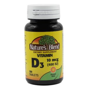 Nature’s Blend Vitamin D 400 IU Tablet – 100 tablets