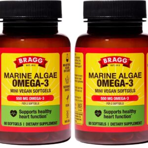 Bragg Algal omega-3 Softgel – 60 softgels