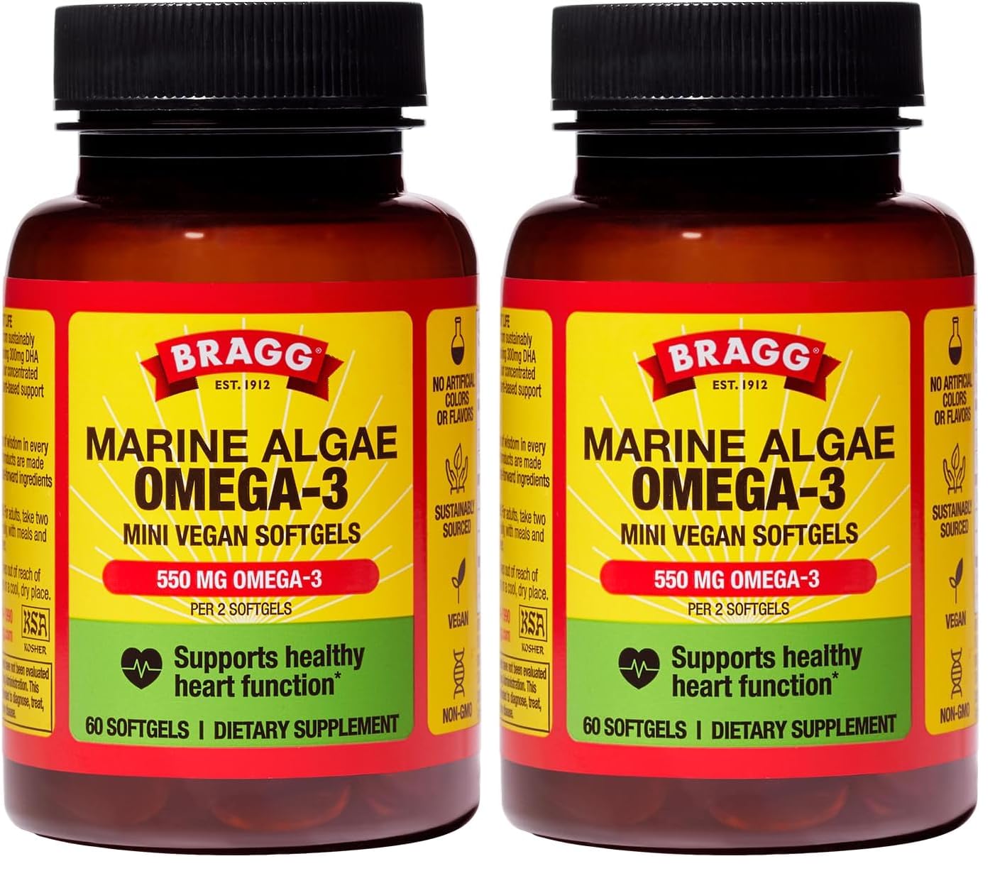 Bragg Algal omega-3 Softgel – 60 softgels