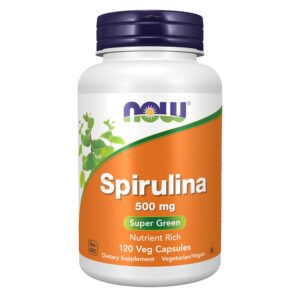NOW Foods Spirulina 500 mg Capsule – 120 capsules