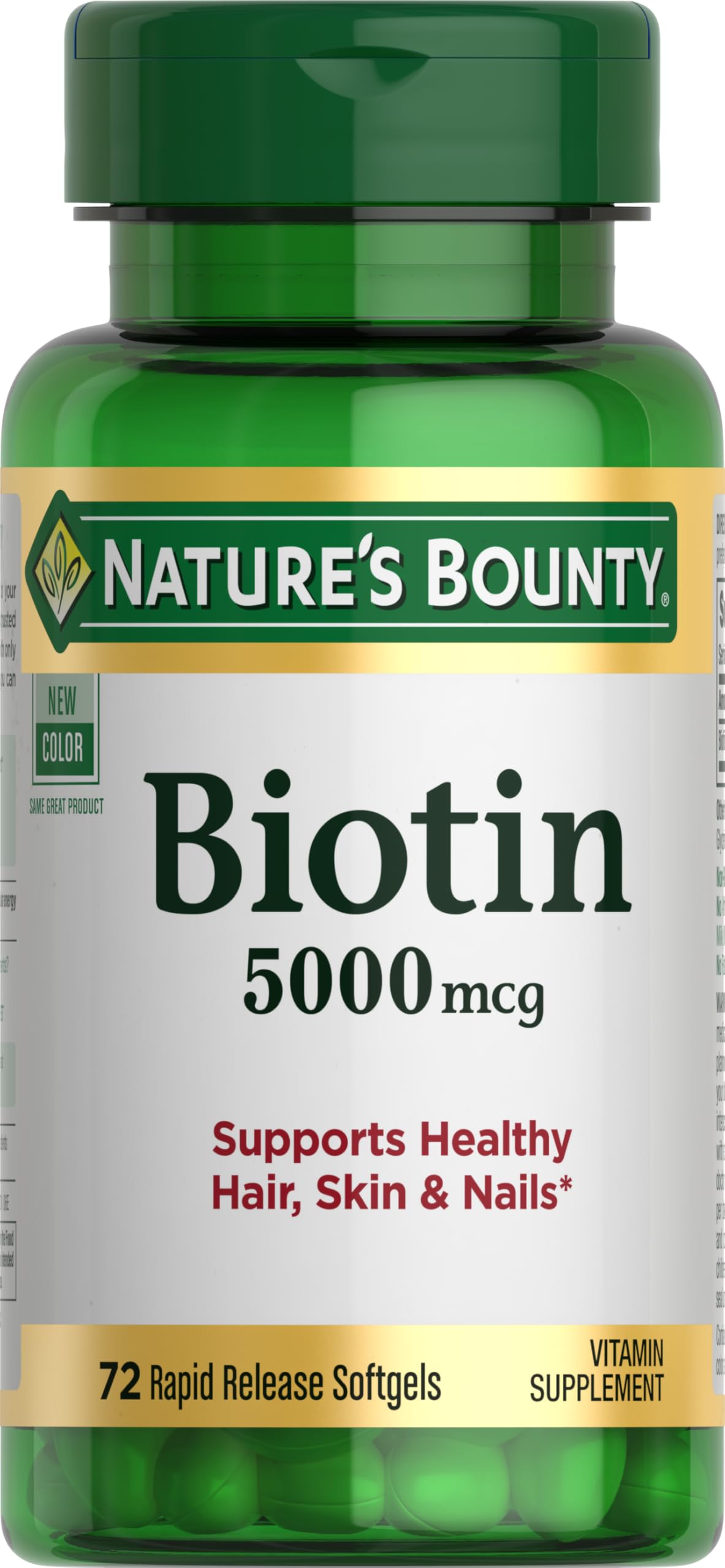 Nature's Bounty Biotin 5000 mcg Softgel – 72 softgels