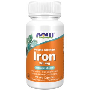 NOW Supplements Iron 36 mg Capsule – 90 capsules