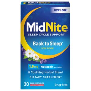 MidNite Back to Sleep 1.5 Melatonin 1.5 mg Tablet – 30 tablets