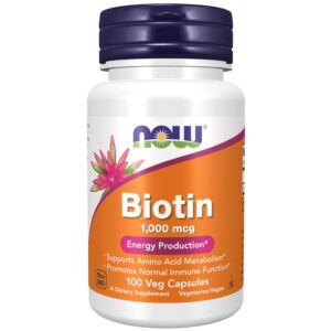 NOW Foods Biotin 1,000 mcg Capsule – 100 capsules