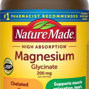 Nature Made Magnesium glycinate/bisglycinate 200 mg Capsule – 180 capsules