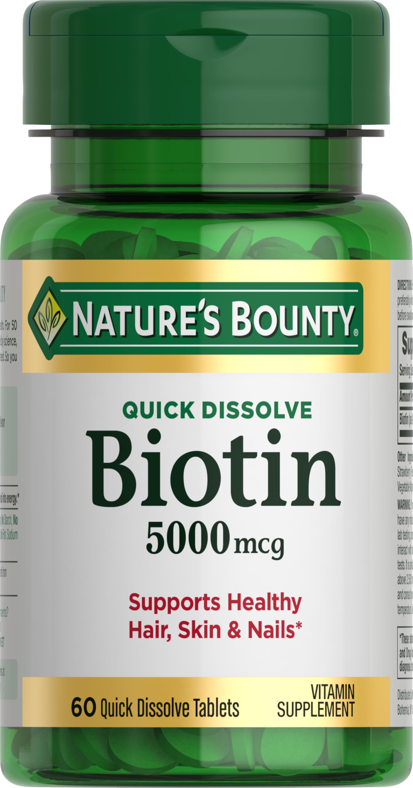 Nature's Bounty Biotin 5000 mcg Tablet – 60 tablets