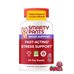 SmartyPants Adult Stress Support Gummies: Relaxation Formulas 200 mg Gummy – 60 count