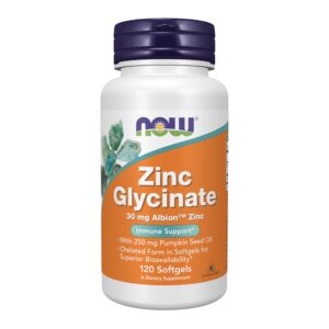 NOW Foods Zinc 250 mg Softgel – 120 softgels