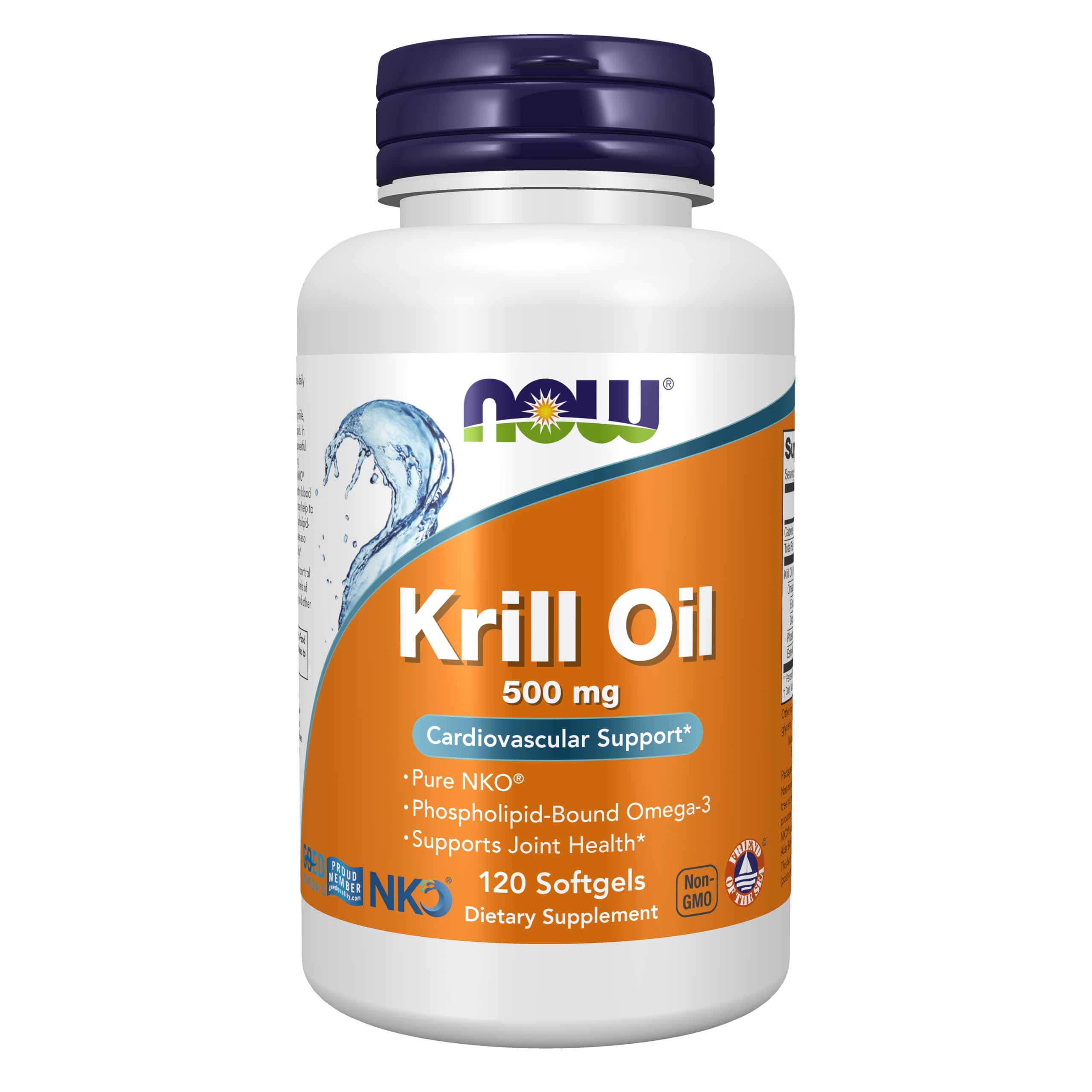 NOW Supplements Krill oil omega-3 500 mg Softgel – 120 softgels