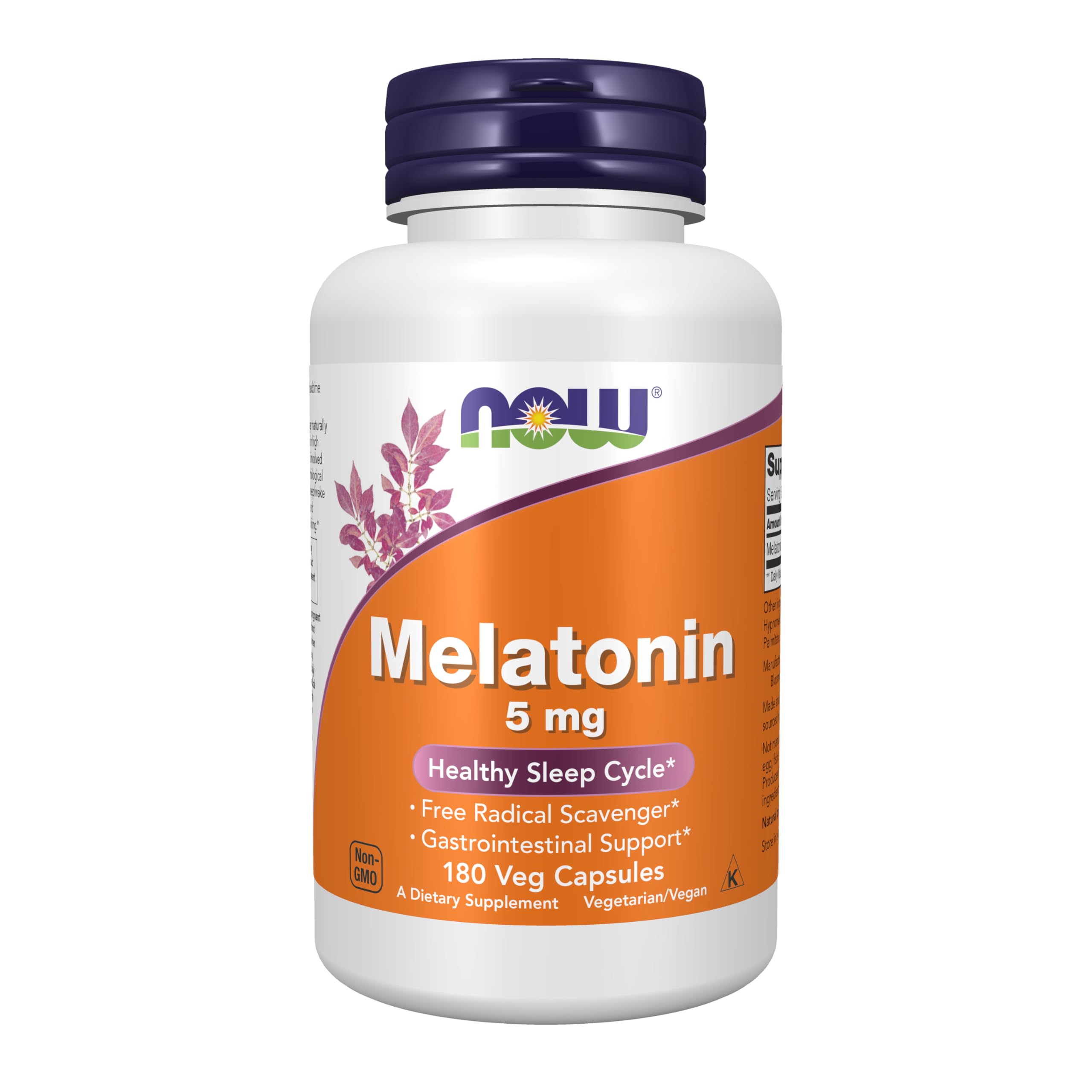 NOW Foods Melatonin 5 mg – 180 count