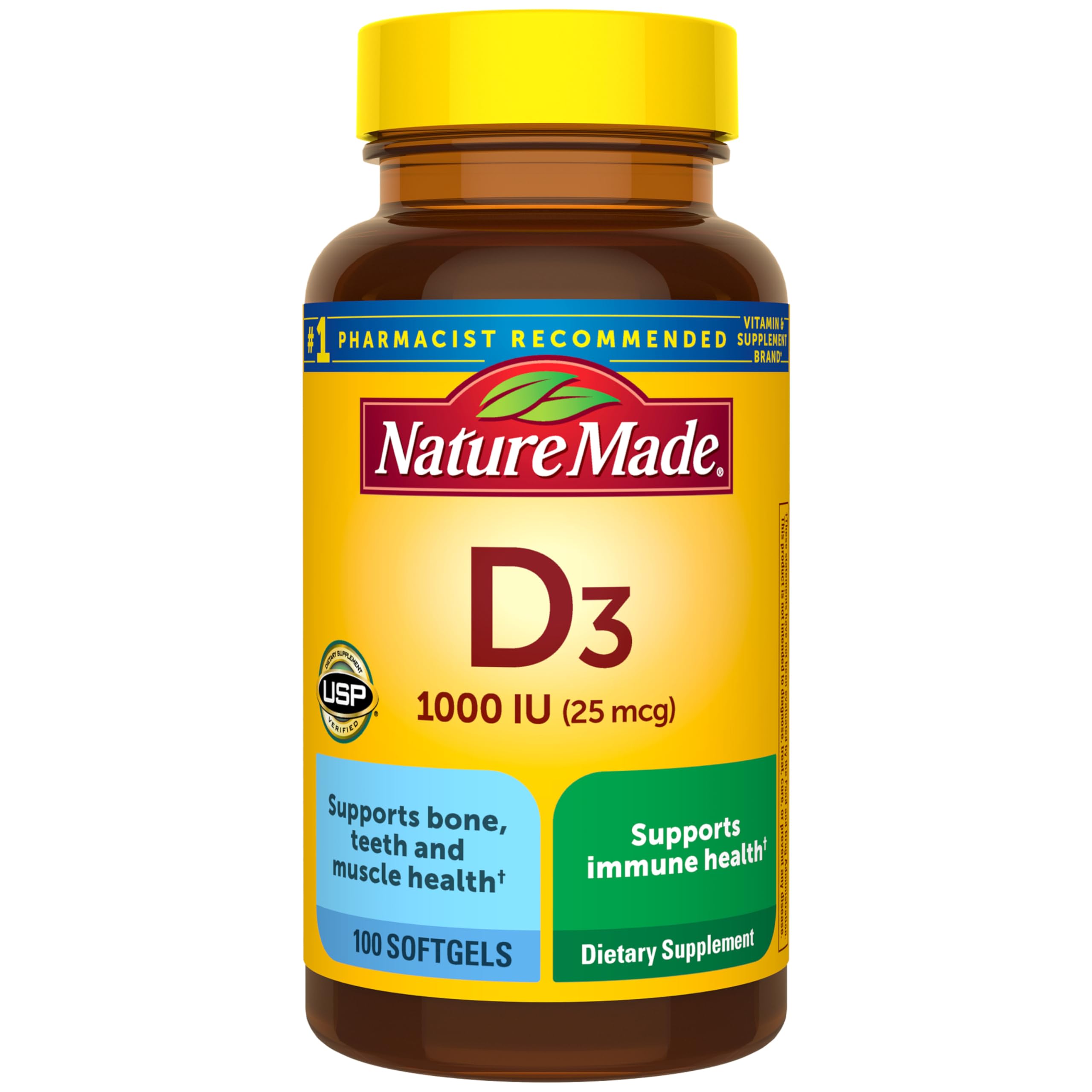 Nature Made Vitamin D3 (cholecalciferol) 1000 IU Softgel – 100 softgels