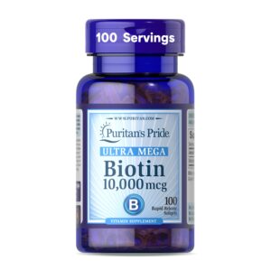 Puritan’s Pride Biotin 10,000 mcg Softgel – 100 softgels