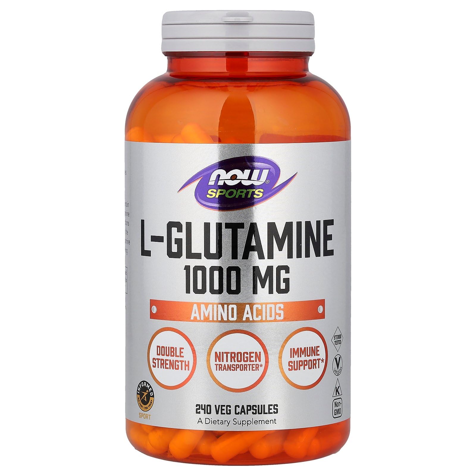 NOW Foods L-Glutamine 1000 mg Capsule – 240 capsules