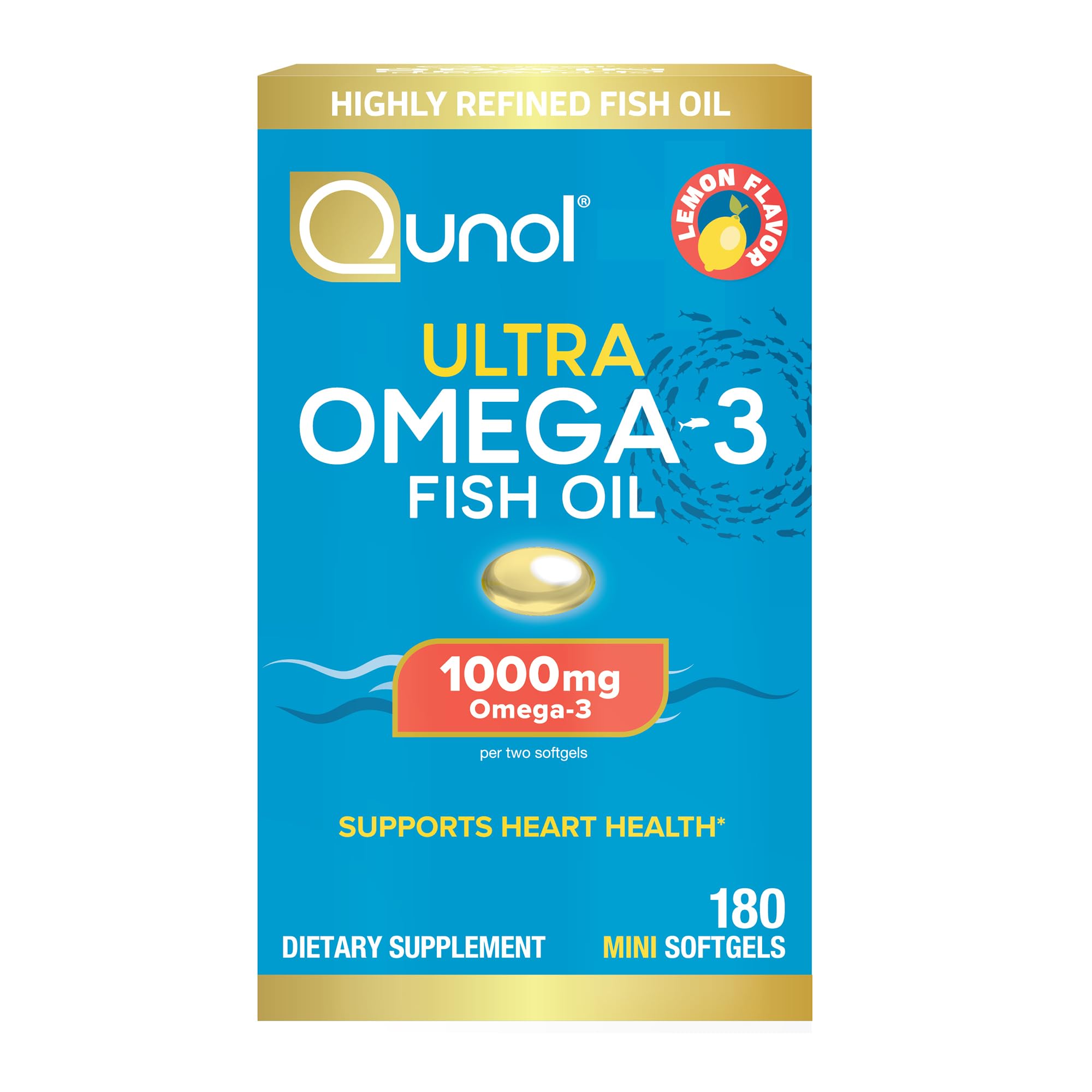 Qunol Ultra Fish oil omega-3 1000 mg Softgel – 3 softgels