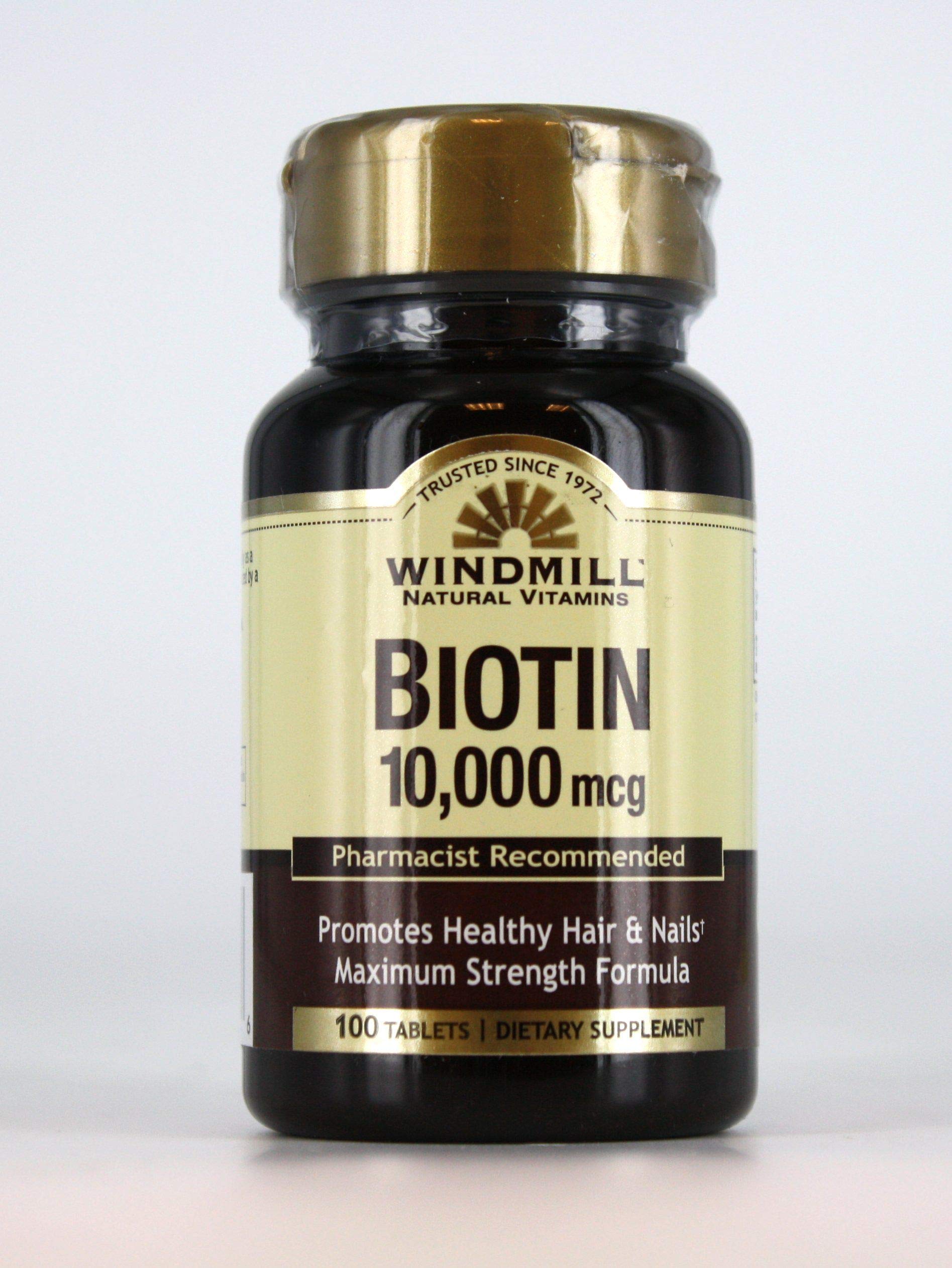 Biotin 10,000 mcg Tablet – 100 tablets