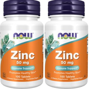 NOW Foods Zinc gluconate 50 mg Tablet – 100 tablets